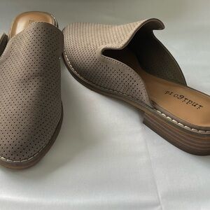 J. Jill Brown Perforated Slip-On Shoes